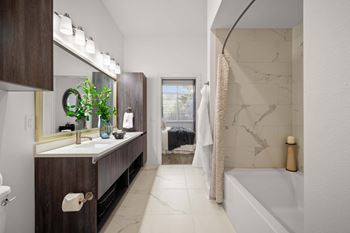 Spa-inspired bathrooms with frameless glass showers*